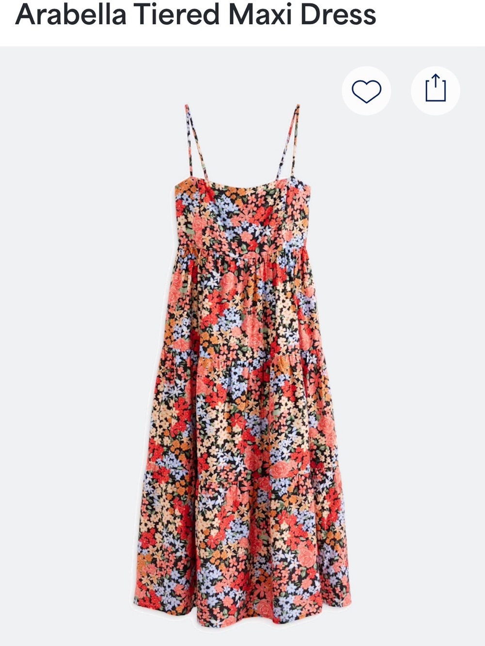 Gilli Floral Sundress with Coral, Orange & Blue Blooms
